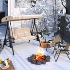 AECOJOY Outdoor Porch Swing, 3-Seat Porch Swing - Image 9