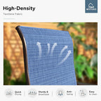 MFSTUDIO Outdoor Bar Stools Set of 6, Swivel Bar Height Patio Chairs Outdoor - Image 2