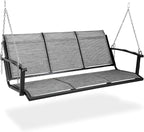 Textilene 3 Seat Hanging Swing, 5.2FT Patio Bench Swing, 660lbs Heavy Duty - Image 9