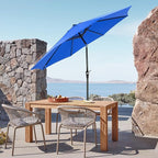 OLIXIS 9ft Patio Umbrella with Tilt and Crank Button & 8 Sturdy Ribs Waterproof - Image 7