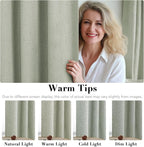 H.VERSAILTEX Linen Blackout Curtains Durable Thick Textured Linen Look 100% - Image 6