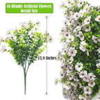 Artificial Fake Flowers for Outdoor Spring Decoration, 16 Bundles Faux Silk - Image 2