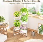 LASZOLA 5 Tiered Folding Tall Plant Stand Indoor - Image 7