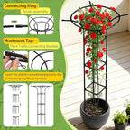 Garden Trellis for Climbing Plants Outdoor, 65 Inch Mushroom Top Trellis for - Image 6