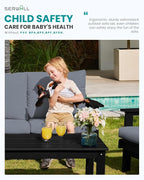 SERWALL HDPE Outdoor Patio Loveseat - Image 6