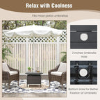 Tangkula Outdoor Wicker Table, Rattan Coffee Table - Image 7