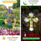 Solar Cross Garden Stake Lights - Image 3