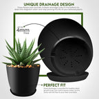 Utopia Home - Plant Pots Indoor - 7/6.6/6/5.3/4.8 Inches Flower Pots - Image 3