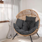 Shintenchi Wicker Egg Chair Rattan Patio Chair - Image 6