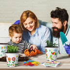 Capoda 24 Sets Garden Flower Pots Crafts Kit DIY Spring Plastic Seedling - Image 5