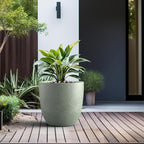Kante 18 Inch Dia Round Concrete Planter, Indoor Outdoor Large Plant Pot - Image 4
