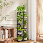 Bamworld Tall Plant Stand Indoor, 6 Tier Metal Plant Shelf - Image 3
