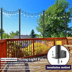 AILBTON 4 Pack 5Ft String Light Poles, Light Poles - Image 2