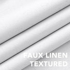 H.VERSAILTEX Primitive Linen Curtains 100% Blackout Curtain Drapes Burlap - Image 4