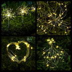 FOOING 6 Pcs Solar Garden Lights Solar Firework Lights, 200 LED String Light 2 - Image 7