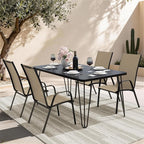 JEAREY Patio Dining Chairs Set of 4, Outdoor Stackable Dining Furniture Set - Image 2