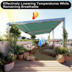 Artpuch 90% Sun Shade Cloth, 10 x 20 FT Pergola Shade Cover Canopy - Image 6