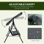 Outsunny 3-Seat Outdoor Patio Swing Chair - Image 3