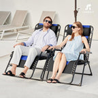 JEAREY Oversized Padded Zero Gravity Chairs, Folding Lounge Chair Outdoor Patio - Image 2