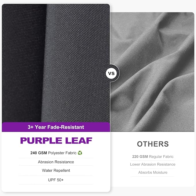 PURPLE LEAF 6.5' X 10' Right-left Tilt Patio Umbrella - Image 4