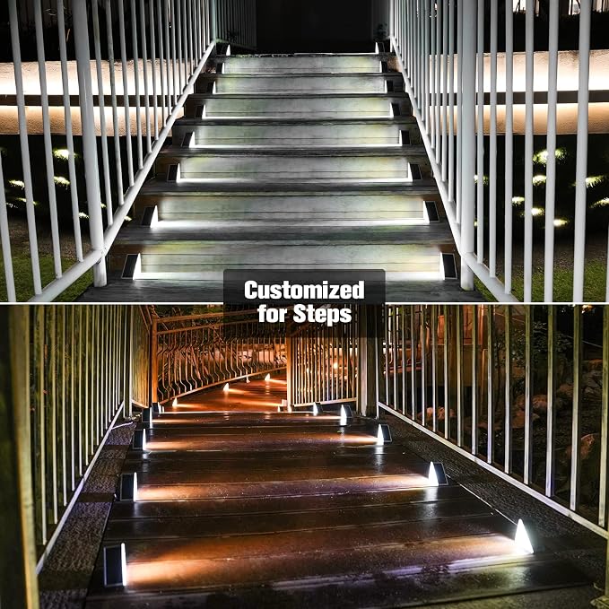 VOLISUN Solar Stair Lights 16 Pack, Solar Step Lights Waterproof IP67, Outdoor - Image 3