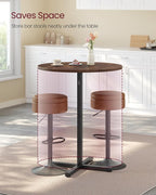 VASAGLE Round Cocktail Table, High Top Bar Pub Table - Image 5