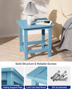 YEFU Outdoor Side Table for Patio: 16" HIPS Weather - Image 6