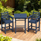 GLANC Adirondack Chairs and Table 3 Pieces Set, HDPE Balcony Bar Height Chairs - Image 8
