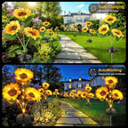 Upgraded Solar Sunflower Lights, 2 Pack Solar Garden Lights - Image 4