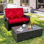 HAPPYGRILL Patio Rattan Wicker Daybed - Image 2