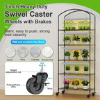 Abimars 5-Tier Greenhouse with Grow Light, Shelf Height Adjustable Metal Plant - Image 5