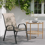 Patio Dining Chairs Set of 2, Outdoor Stackable Dining Chairs High Back - Image 6
