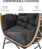 SWITTE Wicker Egg Chair Outdoor, Oversized Patio Lounge Chairs - Image 6