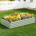 Vengarus 8x2x1FT Galvanized Raised Garden Bed-Outdoor Planter Box - Image 5