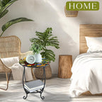 Outdoor Side Table Round Small Mosaic Patio Accent Indoor End Plant Coffee Tea - Image 6