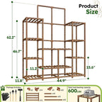 EnHomee Plant Stand Indoor Wood Plant Stand Outdoor Tiered Plant Shelf - Image 8