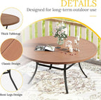 VICLLAX 50" Outdoor Round Patio Table - Image 4