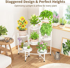 LASZOLA 8 Tiered Folding Tall Plant Stand Indoor - Image 7