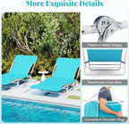 GYMAX Tanning Chair, 330lbs Capacity & Shoulder Strap, Portable Layout - Image 7