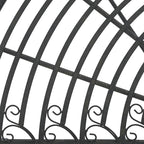 SAFAVIEH Outdoor Collection Abia Victorian Antique Black Semicircle Tree Bench - Image 9