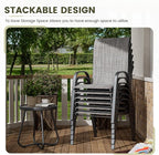 UDPATIO Patio Chairs Set of 6, Stackable Outdoor Dining Chairs - Image 4