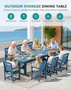 SERWALL 9 Piece Outdoor Dining Set - Image 8
