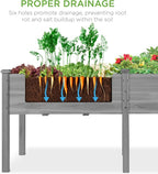 Best Choice Products 72x24x30in Raised Garden Bed, Elevated Wood Planter Box - Image 3