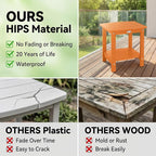 Y&M Outdoor Side Table, HIPS Adirondack Small Double Layer Table, Waterproof - Image 7