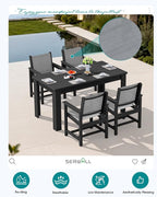 SERWALL Outdoor Dining Sets for 4 - Image 3