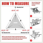 ColourTree 10' x 10' x 10' Beige Sun Shade Sail Triangle CTSLT10 - Image 6