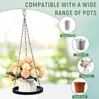 2-Pack Modern Boho Macrame Plant Hanger, 10/11 Inch Metal Hanging Planter Holder - Image 6