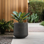 Kante 15.3" Dia Round Concrete Planter, Outdoor Indoor Large Plant Pots - Image 5