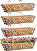 Riare 4 Pack 24 Inch Window Boxes Planters by Riare