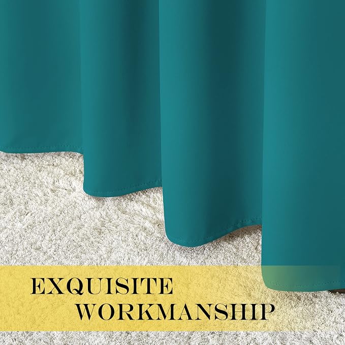 NICETOWN Blackout Peacock Teal Curtain & Drape - Image 6